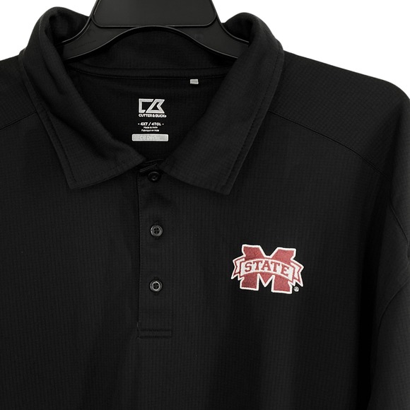 Cutter & Buck Mississippi State Bulldogs‎ Polo Shirt Mens 4XT Black - Picture 3 of 10